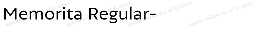 Memorita Regular字体转换